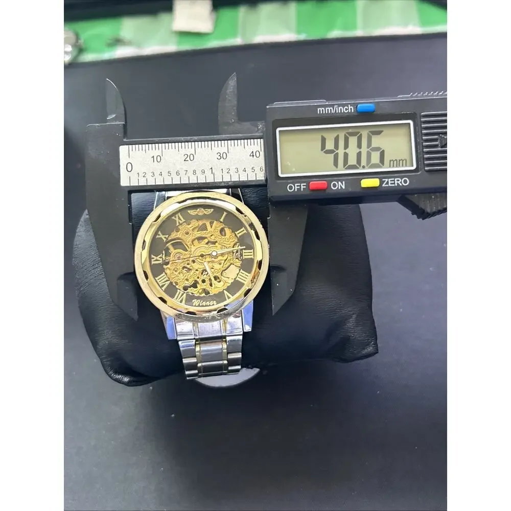 Winner Two Tone Men’s Wind Watch